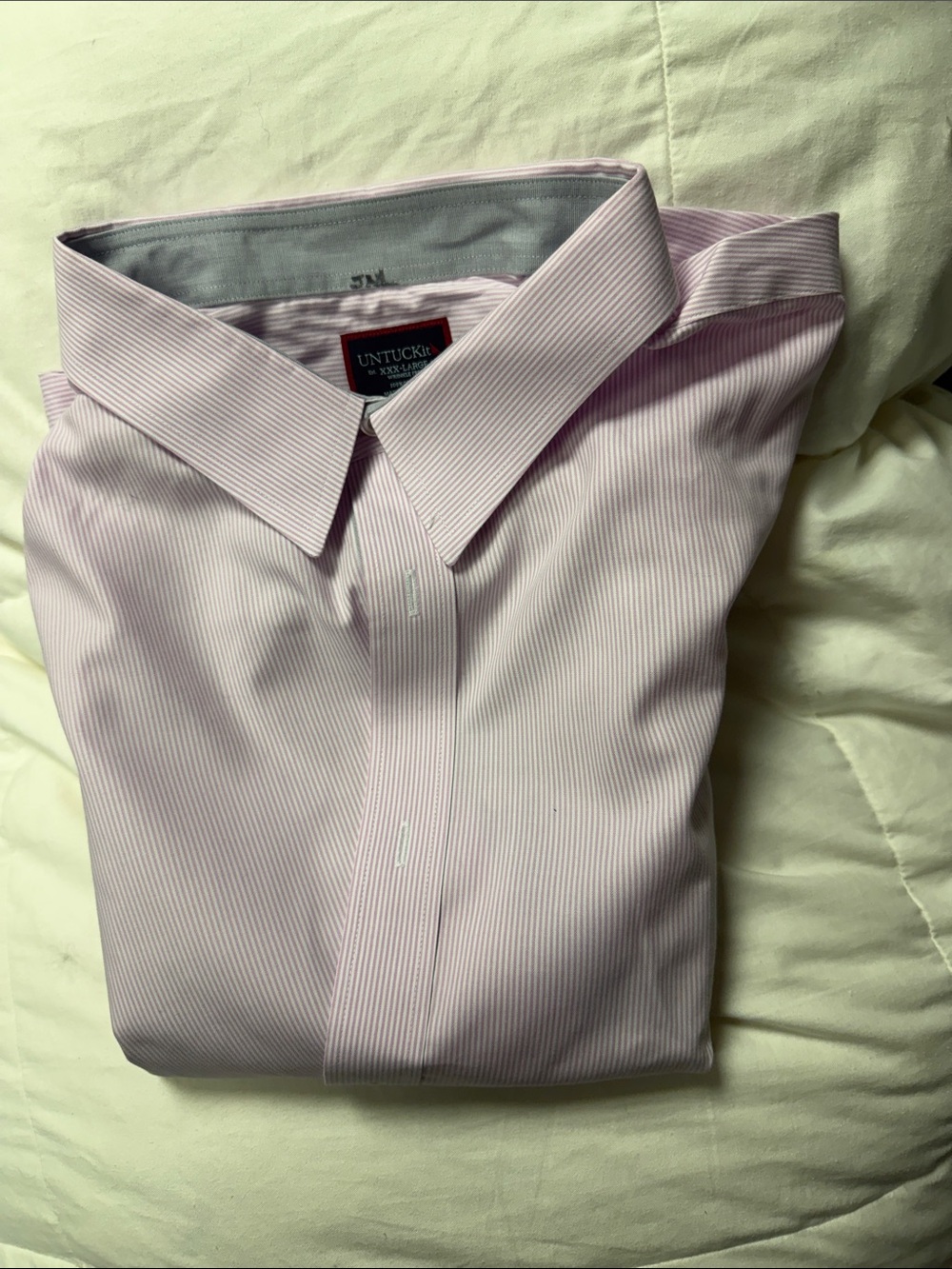 UNTUCKit Men’s Light Pink Pinstripe Button-Down Shirt